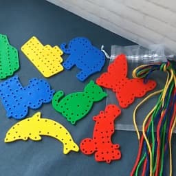 Threading Boards for Kids Sensory Basic Life Skills Practice Montessori Educational Toys Party Favors Classroom Prizes