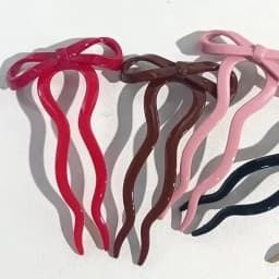U-Shaped Bow Hair Stick Acrylic Hairpin for Women Fashion Hair Clip Comb Bun Sweet Headwear Hairstyle Girls Hair Accessories