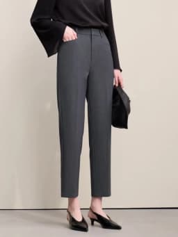 Amii Women Pants 2026 Autumn New Commuter Basic Style Tapered Pants Casual Women's Solid Versatile Ankle-Length Pants 12641091