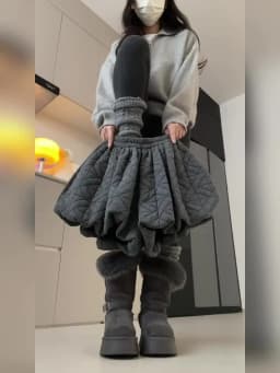 Korean high-quality temperament rhombic bud casual pants women's autumn and winter new fashion loose thick wide-leg pants shorts