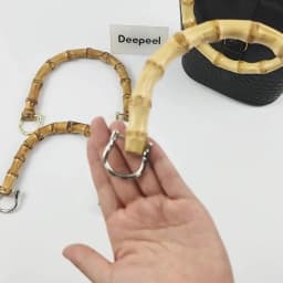 2Pcs Deepeel 10/12/13cm Natural Bamboo Handle Women's HandBag Purse Replacement Handles for Woven Bag Luggage Hardware Accessory