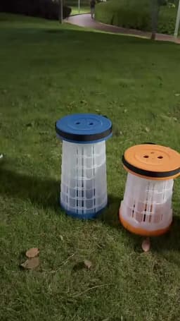 New Outdoor Portable LED Brighten Telescopic Stools & Ottomans Hosehold Camping Fishing Foldable Adjustable Shine Stool Chiar