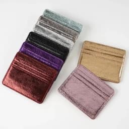 Women Thin Card Holder Wallet Lightweight Multi-Card Holder Case Pu Leather Credit Card Money Coin Holder Purse Bag