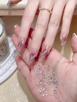 100pcs White/Pink/champagne Gold Mini Rhinestones Zircon Flash Inverted Flat Bottom Luxury Nail Accessories Water Drop/Heart Gem