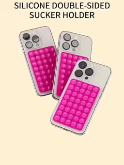 Double-Sided Silicone Suction Phone Case Mount Enhanced Suction Cup Power Thickened Hands-Free Phone Grip Sticky Holder Stands