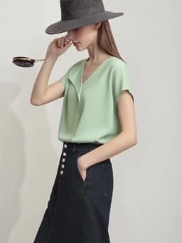 AMII Minimalism Chiffon Shirts & Blouses New Elegant Youth Woman Blouses Loose Fashion Casual Chic Tops Female Clothing 12612026