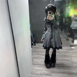 Gothic Style Dress Dark Striped Peter Pan Collar Lace Bow Puff Sleeve Harajuku Japanese Subculture Dark Party Outfit 2026 New