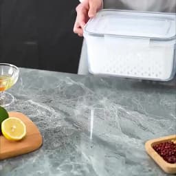 6pcs/set Large Capacity Fruit Storage Containers for Fridge with Removable Colander,Keep Berry Fruit Fresh Longer