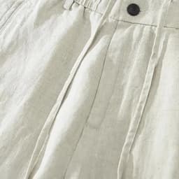 Men's linen casual pants, drawstring elastic waist, loose and breathable linen beach trousers