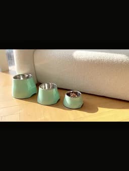 Macaron Color High Bowl Non Slip Cervical Spine Protection Stainless Steel Removable Pet Rice Bowl Water Bowl Pet Supplies