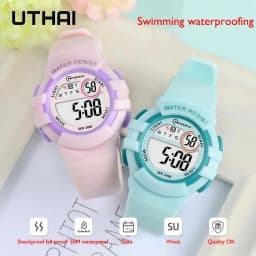 UTHAI C04 Kids's Electronic Watch Alarm Clock Waterproof Swimming Sports Primary And Secondary School Student Wristwatches