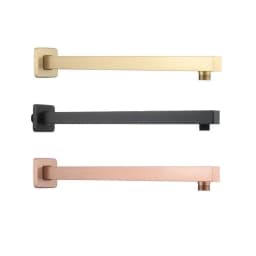 Bathroom Accessories Shower Arm Square Wall & Ceiling Mounted Shower Head Support Brushed Gold, Black, Gold, Rose, Gun Metal