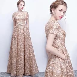 2026 New Women S High Quality Sequin Banquet Host Noble and Elegant Long Dress Dignified and Atmospheric Slim Fit Wedding Gown
