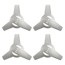 Garden Power Tool Accessories 4Pieces 5mm Metallic Blade 3Teeth for Electrical Grass Trimmer Brush Cutter
