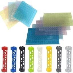 Building Block Part 10Pcs MOC Pillars Bricks 2X2X10 Support Baseplate Bridge Pillar Girder Bracket Column Toys Compatible 95347