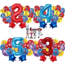 The Amazing Digitals Circus Digit 1-9 Balloons Kids Kawaii Birthday Decoration Baby Shower Gender Reveal Party Supplies Gift New