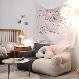 2 Person Bean Bag Sofas Relaxing Soft Lazy Puffs Sofa Living Room Comfortable Backrest Chair Portable Sleeping Sofas Furniture