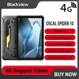 Blackview OSCAL SPIDER 10 Rugged Tablet 11” HD+ IPS 8GB 256GB 20000mAh 16MP Rear Camera Android 15 GPS GLONASS BeiDou Galileo
