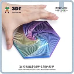 3D Printed Fractal Fidget Hexagon 7cm Portable Playing Sensory Anti-stress Toy Desktop Ornament Kid Toy Visual Gifts Mystery Box