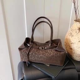 Leopard Print Sewing Thread Hasp Youth Sweet Shoulder Bags for Women 2026 Hot Sale Large Capacity Sense of Luxury Tote Bags