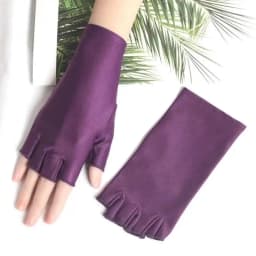 1 Pair Women Casual Lightweight Thin Breathable Half-Finger Gloves for Summer Use Elastic Driving Gloves