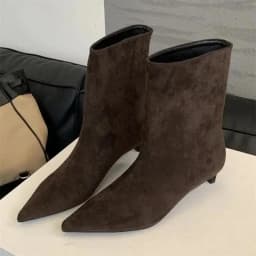 Eilyken Vintage Pointed Toe Women Ankle Boots Designer Thin Low Heel Shoes Modern Short Botas Autumn Winter Zapatos De Mujer