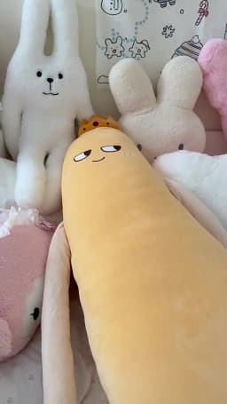 OKYA Mango King Sleeping Plush Patting Hugging Pillow Soothing Doll Squishy Tapping Plushie Birthday Gift for Girlfriend