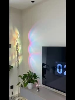 Modern Sunset Floor Lamp with 7 Colored Films & Angle Rotating, Mood Standing Lamp for Living Room Bedroom Hotel Decor Lighting
