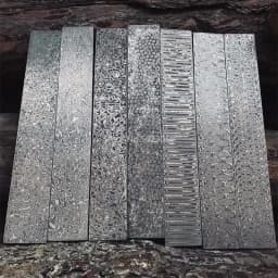 1piece Damascus Steel DIY Knife Making Material Rose Sandwich Pattern Steel Knife Blade Blank Has Been Heat Treatment