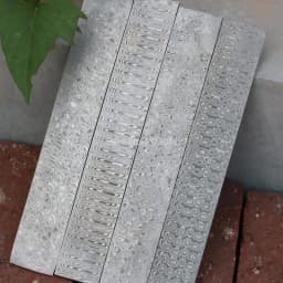 1Pc Damascus Steel Knife Blade Blank - Heat Treated Forging & Grinding Sandwich Steel Billet DIY Handmade Knife Making Material