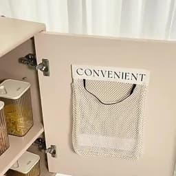 1Pcs Hanging Storage Mesh Bags Kitchen Garbage Bag Storage Tools Wall-mounted Large-capacity Storage Bag Packaging Plastic Bag