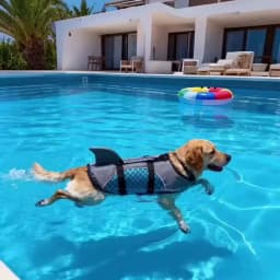 Dog Life Jacket Shark Pets Life Vest Adjustable Ripstop Dogs Swimming Safety Vest With Superior Buoyancy Rescue Handle For Dogs