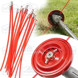 12PCs Garden Power Tool Accessories Trimmer Line Square 3.0mm*21cm Orange Red Trimmer Line for Brush Cutter Trimmer Head