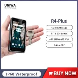 UNIWA R4 PLUS 4G Android Phone 4GB RAM+64GB ROM 4Inch NFC Smartphone Night Vision Camera 3000mAh Waterproof Mini Phone OTG PTT