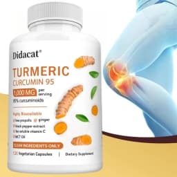 Turmeric Curcumin Supplement 1,000mg – 95% Curcuminoids with Black Pepper & Ginger, Supports Joint & Antioxidant Health