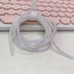 New 1.4M Laser Color TPU Soft Spiral USB Charging Cable Protector for iPhone Samsung Huawei Earphone Cord Line Protection
