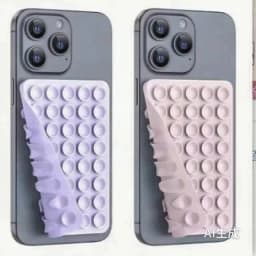 Double Sided Silicone Suction Cup Phone Holder Silicon Phone Accessory Compatible with Iphone /Android, Ideal for Use on Mirrors