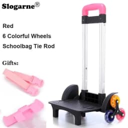 Kids Backpack Pull Rod Trolley Wheels Children School Bag Accessories Tie Rod Stator Students Climb Stairs 6 Wheels Bags Parts
