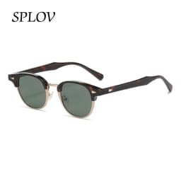 SPLOV Retro Premium Round Frame Polarized Sunglasses for Men's Fashion Outdoor Fishing Driving Glasses UV400