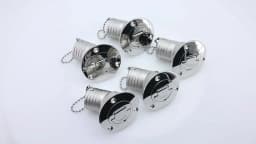 45 Degree 316 Stainless Steel Deck Filler Key Cap GAS DIESEL FUEL WASTE WATER 38mm 50mm Deck Filler Caps for Marine Boat