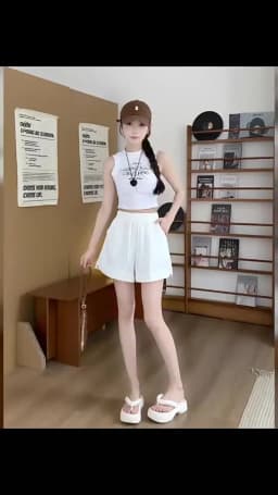 Women's Solid High Waist Casual Shorts Summer Lightweight Breathable Versatile Shorts Woman Loose Fit Wide Leg Drawstring Shorts