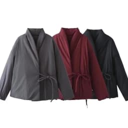 2026 Spring Summer Women's Double-Breasted Kimono Style Niche Design Lace-Up Cotton Jacket
