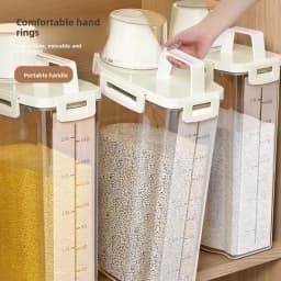 1.75/ 2.5/3L Transparent Storage Jar for Grains, Rice Bucket, Tea, Dried Fruits Storage Box, Kitchen Grain Bucket, Storage Jar
