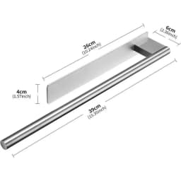 Wall-Mounted No Drilling Towel Rack Stainless Steel Self Adhesive Single Bar Double Bar Bath Towel Pole Bathroom Storage Shelf