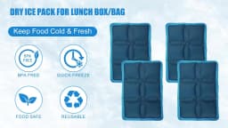 Lunch Box Ice Packs Long-Lasting Cold Gel Bag Reusable Freezable Ice Gel Packs For Travel Hiking Beach Camping Sports