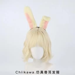 Y2K Cosplay Anime Chiikawa Usagi Momonga Rabbit Ear Headband Soft Hair Accessory Cute Fluffy Hair Hoop Women Girls Daily Party