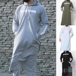 New Men's Casual Long Sleeve Pullover Hooded Drawstring Long Sweater Vintage Fashion Striped Pocket Robe