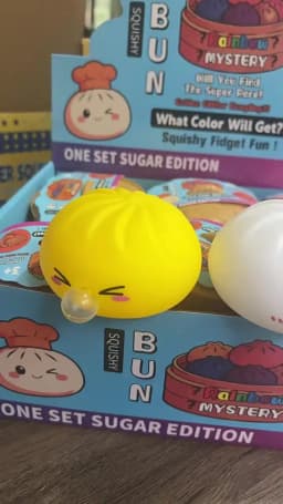 1/4Box Dumpling Squeeze Blow Bubbles Toy Dumpling Squishies Set with Steamer Bubble-Blowing Squishies Stretchy Fidget Sensory