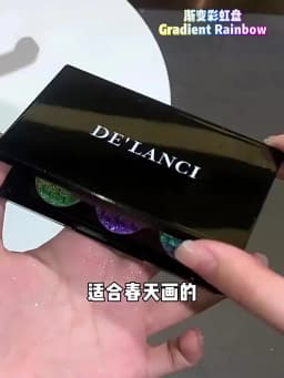 DE'LANCI Gradient Rainbow 6 Colors Eyeshadow Palette Custom Refillable Makeup Matte Shimmer Colorful DIY Eye Shadow Cosmetics