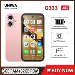 UNIWA Q333 4G Full Bands MINI Smartphone Android 3GB+64GB Mobile Phone 2000mAh Face ID WhatsApp GPS Small Phone Support TF Card